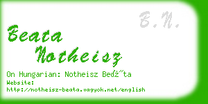 beata notheisz business card